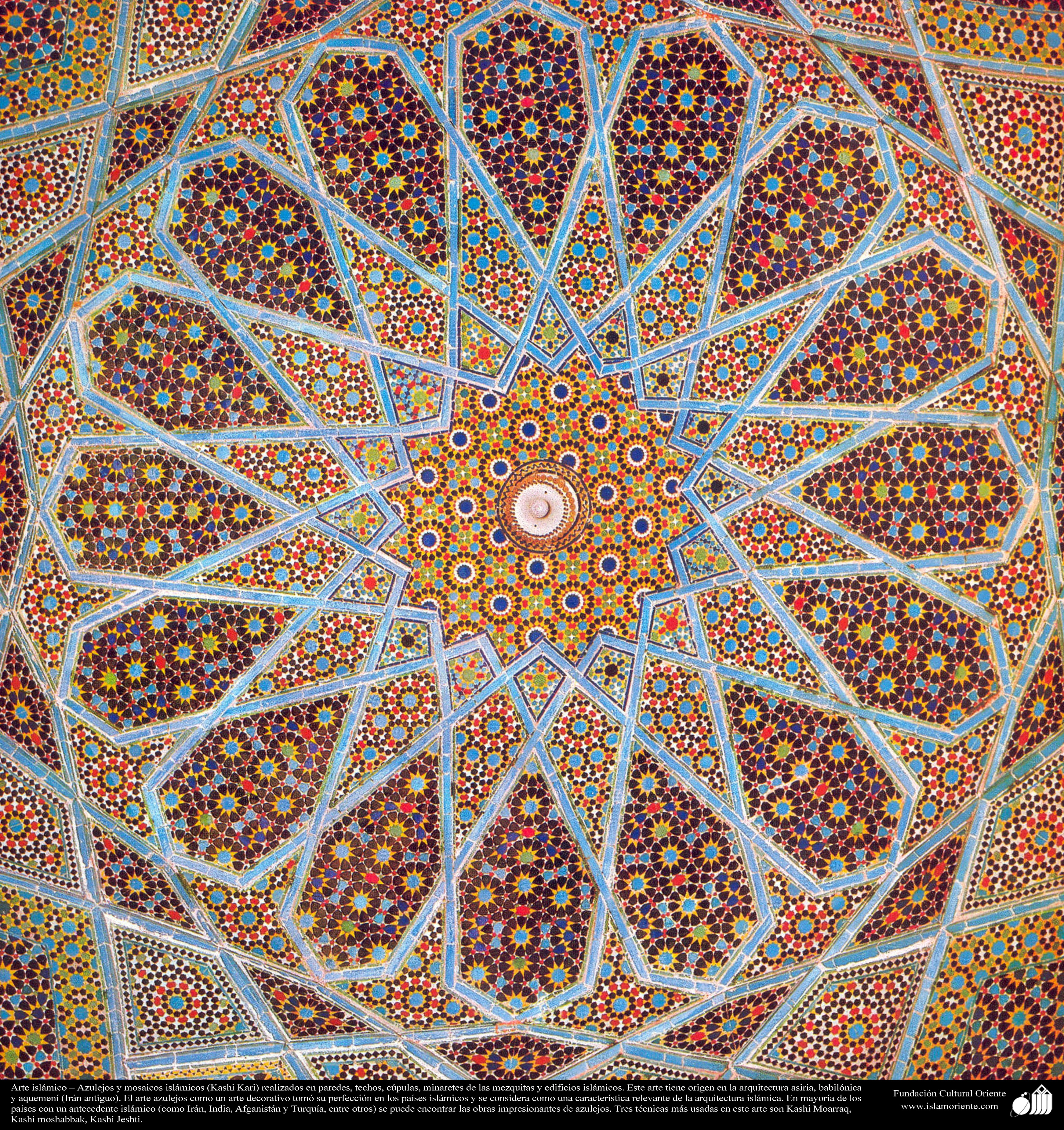 Arte Islâmica - Azulejos e mosaicos islâmicos (Kashi Kari) utilizados