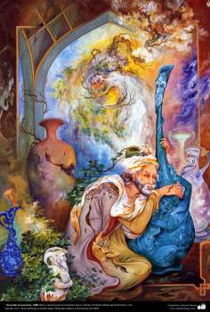 イスラム美術（マフムード・ファルシチアン画家のミニチュア傑作＿「イラン」（１９８８年）