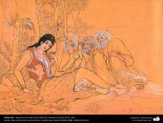 Islamic Art, Masterpieces of Persian Miniature, Artist: Ostad Hosein Behzad, Temptation -129