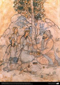 Islamic Art, Masterpieces of Persian Miniature, Artist: Ostad Hosein Behzad, The old musicians -84