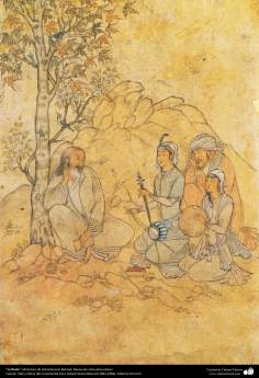 "A festa" - Miniatura de Ostad Hossein Behzad, Museu de artes decorativas - 85