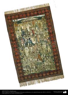 Tapis persan fait dans la ville de Kerman - l&#039;Iran en 1901 (127)