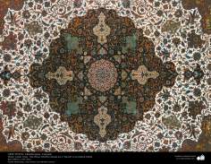 اسلامی فن - شہر اصفہان سے متعلق ہاتھ سے بنی ہوئی ایرانی قالین، سن ۱۹۲۱ء - ۱۲۲