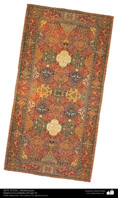 Tapete Persa - Os famosos e belos tapetes, esse modelo é datado do meados do século XI