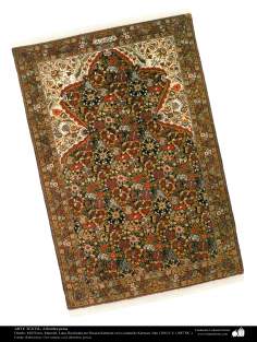 Tapete Persa de lã feito na cidade de Kerman – Irã no 1898