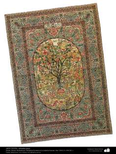 Persian Carpet woven in the ciyt of Kerman in 1901 C. E - Islamic Republic of Iran