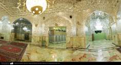 اسلامی معماری - شہر قم میں حضرت معصومہ (س) کے روضہ میں آئینہ ہال اور ضریح مبارک - ۱۲۵