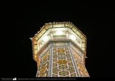 Исламская архитектура - Облицовка кафельной плиткой (Каши Кари) - Фасад минарета храма Фатимы Масуме (мир ей) - Кум - 12