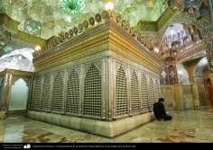 Art of embedded mirrors (aine kari) - Panoramic View of the tomb of Fatima Masuma&#039;Holy Shrine in the holy city of Qom (1)