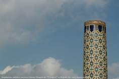 المعمارية الإسلامية - عمل البلاط الإسلامية - منظر من مآذن المسجد 72 شهيدا فی المدينة مشهد - إيران - 15