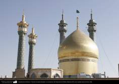 Islamic Architecture - View of the golden dome and minarets of the Shrine of Fatima Masuma (P), in the holy city of Qom - 76