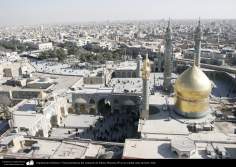 Arquitetura Islâmica - Vista aérea do Santuário  de Fátima Masuma, na cidade Sagrada de Qom, Irã 