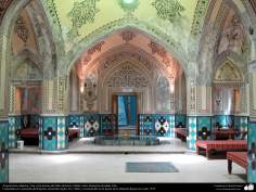 Arquitetura Islâmica - Vista da famosa e histórica casa de banho, Sultão Amir Ahmad, Kashanm Irã