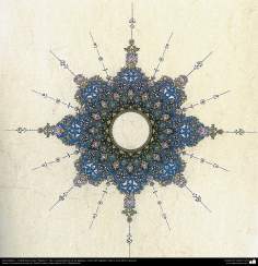 Islamic Art - Tazhib Shams-e -Sol- style (ornamentation and pages of valuable text)
