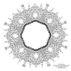 Arte islamica-Tazhib(Indoratura) persiana lo stile Toranj e Shams,Ornamento mediante dipinto o miniatura-173