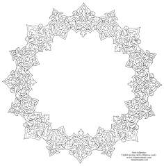 Islamic Art - Persian Tazhib , Toranj style - 14