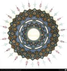 اسلامی ہنر - فن تذہیب میں &quot;ترنج و شمس&quot; (سورج) کی اسٹائل قیمتی صفحات اور عبارات کی سجاوٹ کے لیے - ۴۶