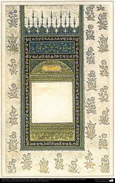 Исламское искусство - Персидский тезхип , стиль " Гошаеш " (открытие) - Декоративный и каллиграфический - 49