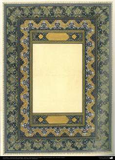 Arte islamica-Tazhib(Indoratura) persiana lo stile Goshaiesh-Ornamentale e calligrafico-59