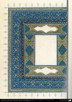 Arte Islámico - Tazhib persa tipo “Goshaiesh” -apertura-; (ornamentación de las páginas y textos valiosos) - 53