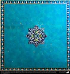 Islamic Arquitechture, Islamic enamel and mosaic (Kashi Kari) in a Mosque- 36