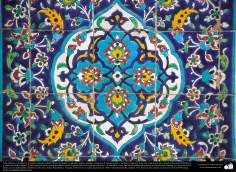 Architettura islamica-Vista di piastrelle Muarraq Usate in pareti,soffitti,cupole e minareti di moschee-20