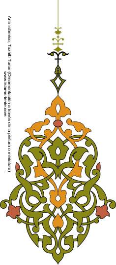 هنر اسلامی - تذهیب فارسی سبک ترنج و شمس - تزئینات از طریق نقاشی و یا مینیاتور - 51