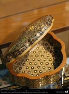 الفن الإسلامي - الحرف اليدوية الإسلامية - فن الخاتم على الخشب (خاتم كاري) – معرق و تزیین الاجسام - 50