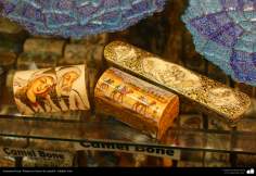 イスラム芸術（工芸品、ラクダの骨の表面の絵画）12