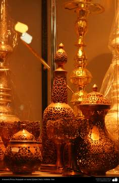 Persian Handicrafts - embossed in metal (Qalam Zani) - 30