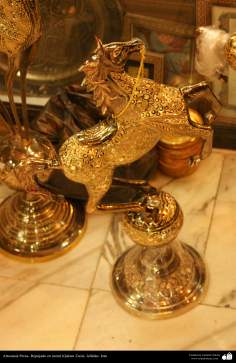 Иранское искусство - Гравировка металла, "Галам Зани" (тиснение) - Декоративные лошади - 31