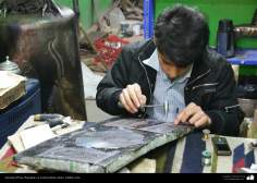Artesanato Persa - Artesão trabalhando com metal, (Qakam Zani)