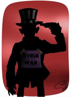 Syria attack equal to Suicide (caricature)