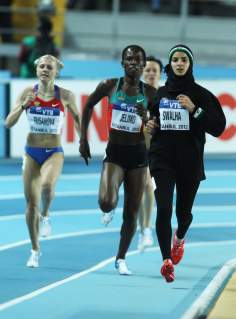 Atleta muçulmana árabe 