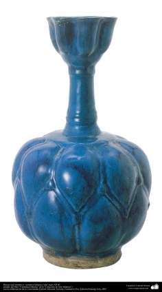 Symetric Blue Bucaro– Islamic Ceramic  - Iran- century XII a.D.