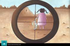 کارٹون - جنگ میں بچوں کو بھی گولیوں کا نشانہ
