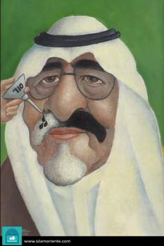 کارٹون - تیل کی طاقت سے سعودی عرب کی بادشاہیت قائم