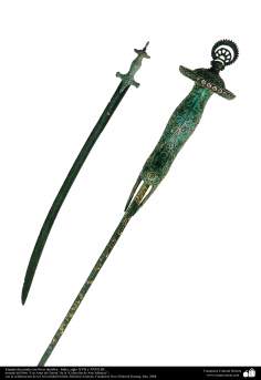 وسایل کهن جنگی و تزئینی - شمشیر جنگی طرحدار - قرن هفدهم و هیجدهم میلادی 