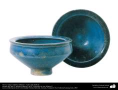 Arte islamica-Gli oggetti in terracotta e la ceramica allo stile islamico-La scodella blu-Iran-XIII secolo d.C    
