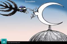 کارٹون - اسلامی صلح اور اسرائیلی جنگ فلسطین میں