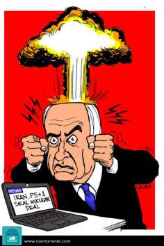 La locura de Netanyahu (caricatura)