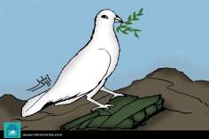 Doves as symbols (caricature)
