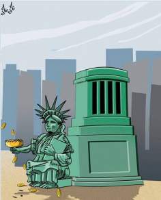 La situation actuelle en Amérique (Caricature)