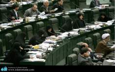 Muslim women in the Iranian parliament.
