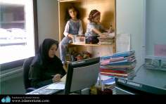 Muslim Woman Home and Work