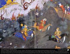 Arte islamica-Capolavoro di miniatura persiana,qualche pagina di &quot;Shahname&quot;,libro di gran poeta iraniano&quot;Ferdosi&quot;-Edizione di Shah Tahmasbi-25
