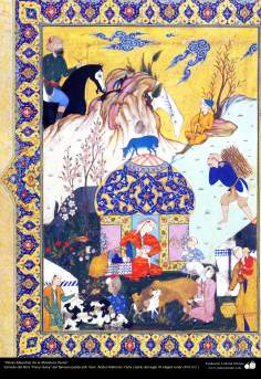 Miniatura persa, do livro Khanse o Panj Ganj, do poeta Nezami Ganjavi - 4