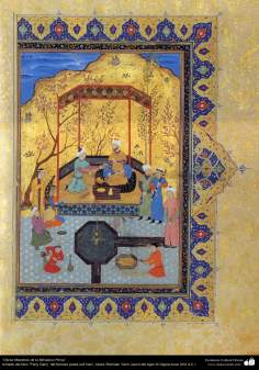 Obras-primas da miniatura Persa do livro &quot;Pany Gany&quot;, do famoso poeta e mistico iraniano, Abdur-Rahman Yami, século XVI d.C - 3