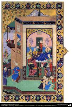 Miniatura persa, do livro Khanse o Panj Ganj, do poeta Nezami Ganjavi - 3