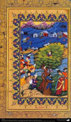 “walk”- miniature of the book “Muraqqa-e Golshan” - 1605 and 1628 A.D